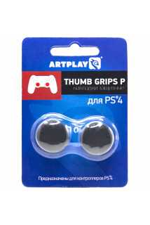 Накладки Artplays Thumb Grips P (черные, высокие, вогнутые) [PS4]